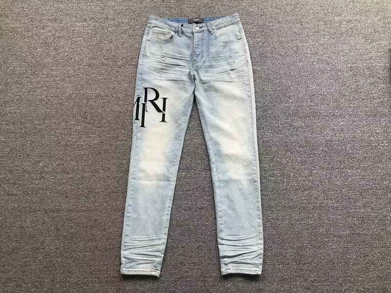 Amiri Jeans Staggered Logo