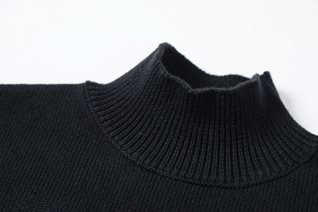 Balenciaga Black Crypto Sweater in Cotton Knit