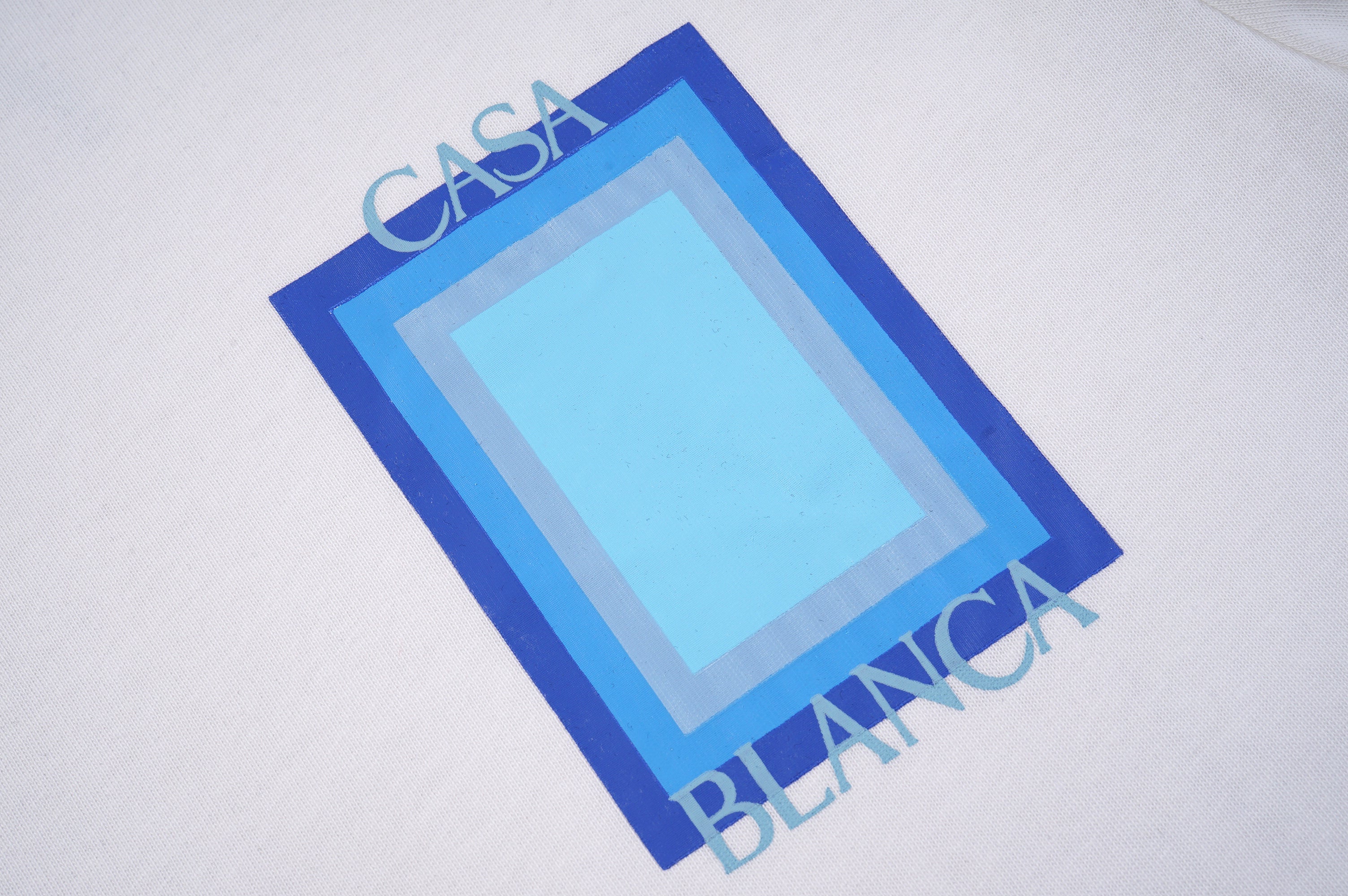 White Casablanca Logo Degrade T-Shirt
