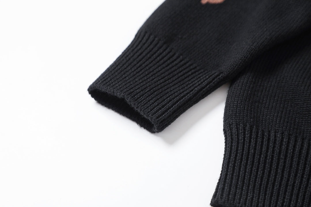 Balenciaga Black Crypto Sweater in Cotton Knit