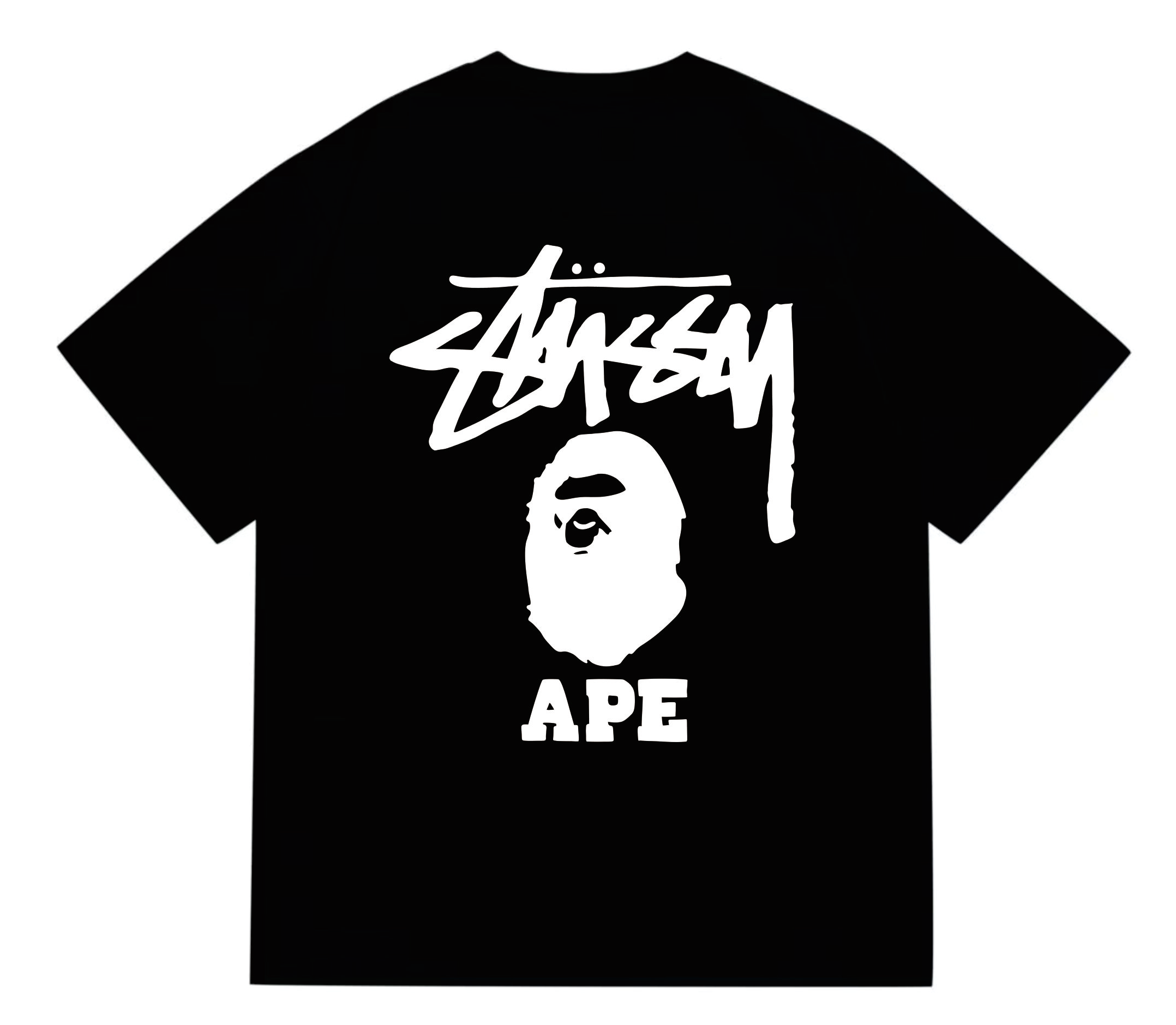 Camiseta BAPE x Stussy