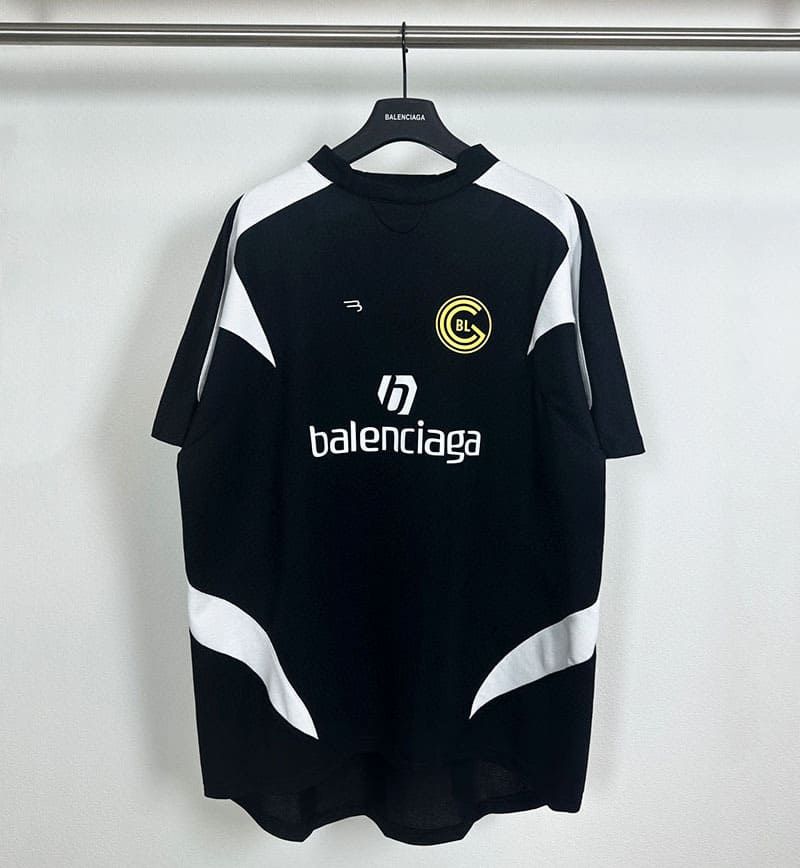 Balenciaga Soccer T-Shirt 'BlackWhite'