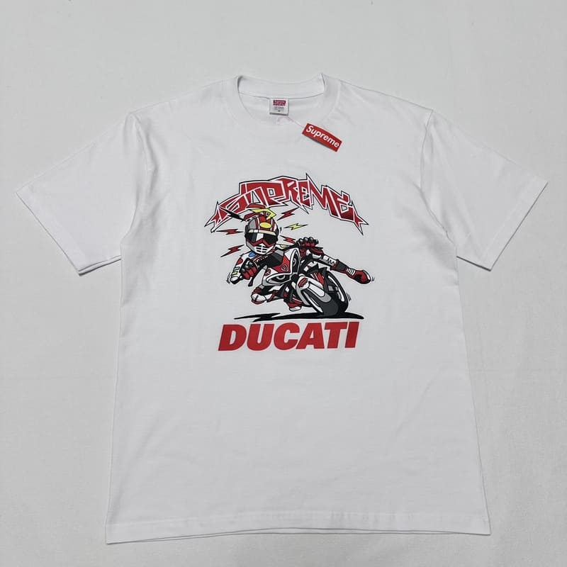 Supreme Ducati Bike T-Shirt White