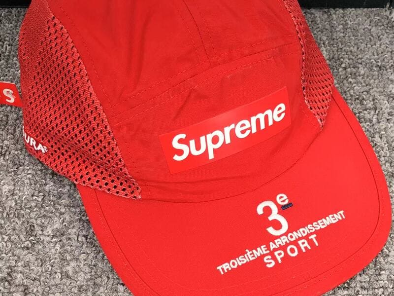 Supreme Mesh Side Panel Camp Cap Red