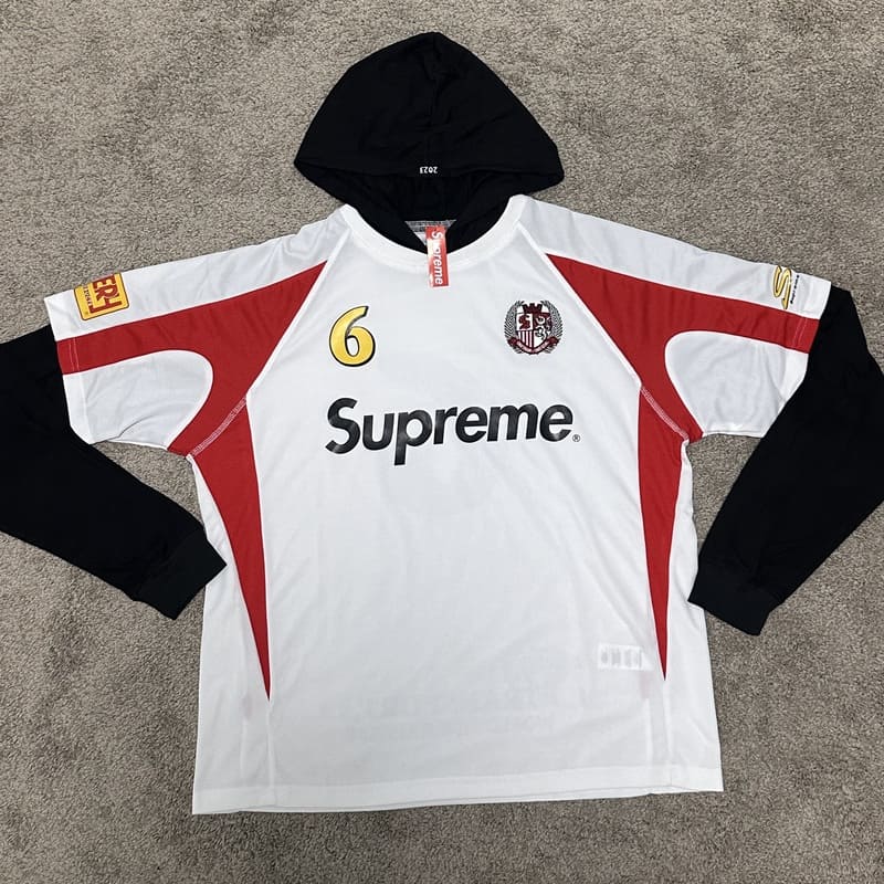 Supreme Hooded Soccer Set White