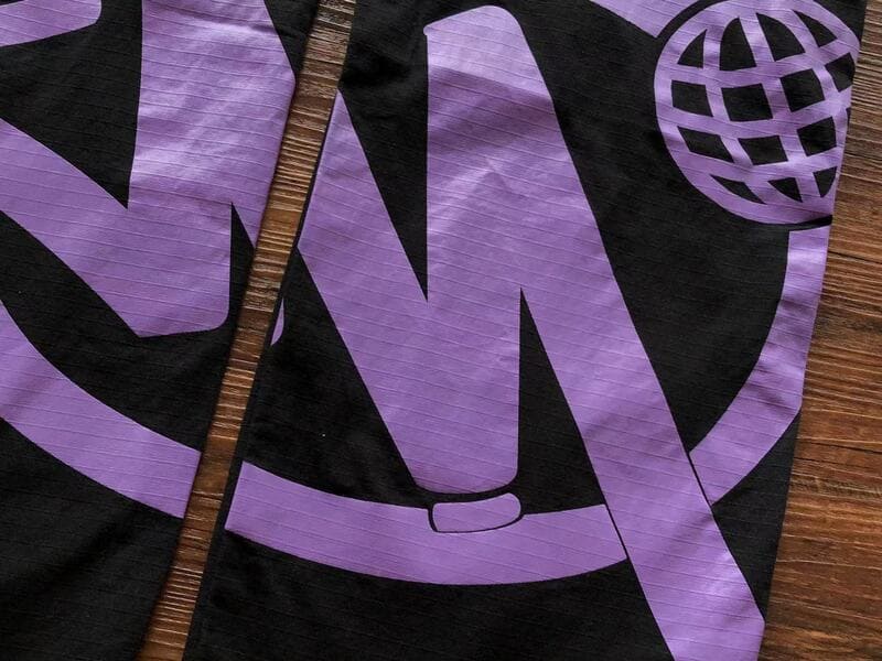 Minus Two Cargo Black/Purple Trousers
