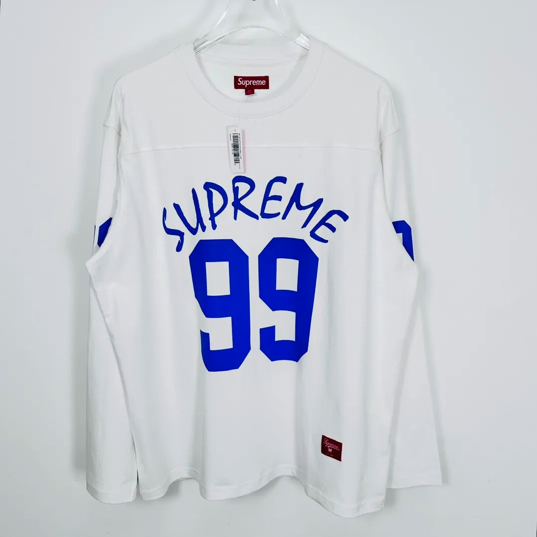 Supreme 99 L/S Football White Shirt