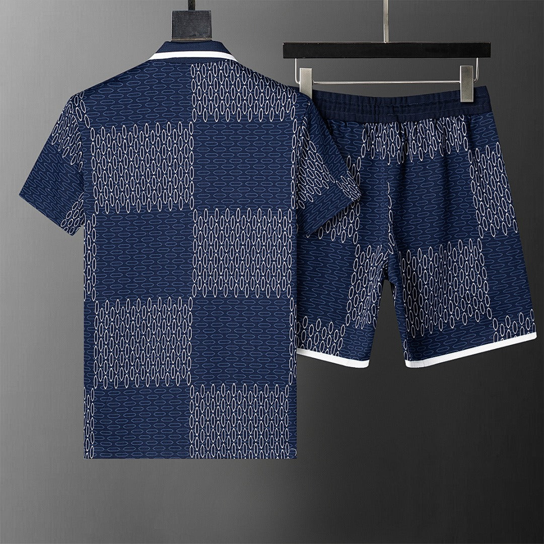 Conjunto Louis Vuitton Signature Monogram Azul Marinho