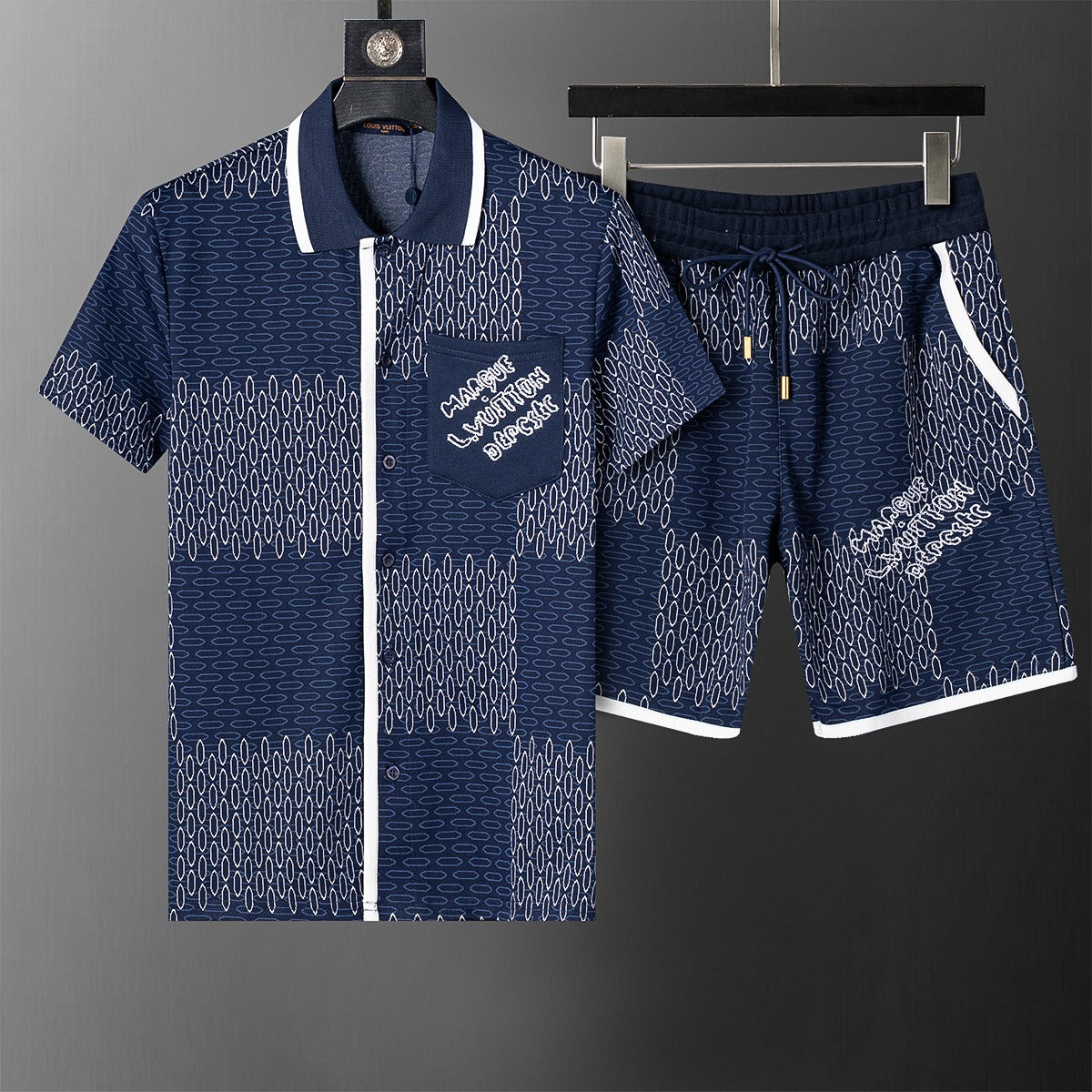 Conjunto Louis Vuitton Signature Monogram Azul Marinho