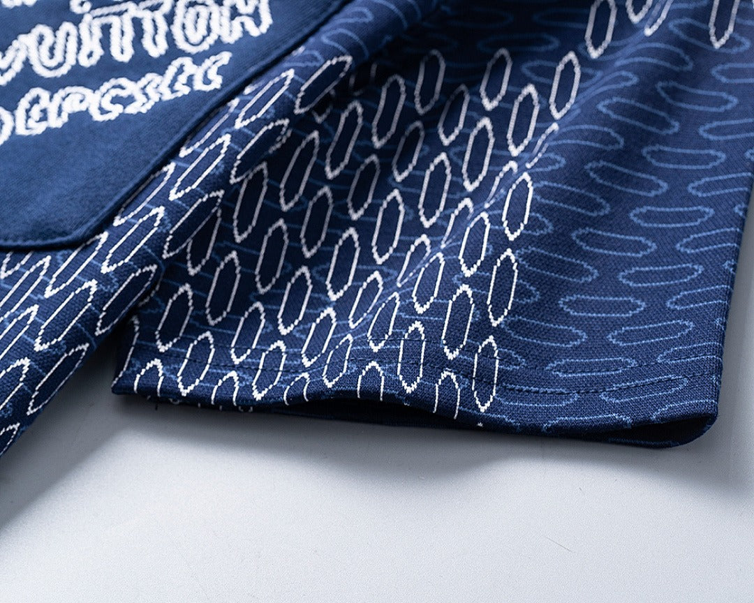 Conjunto Louis Vuitton Signature Monogram Azul Marinho