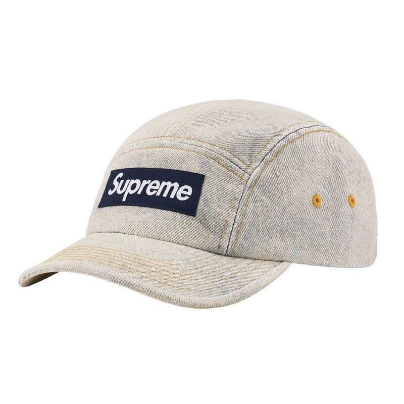 Supreme Washed Chino Twill Camp Cap Blue Jeans